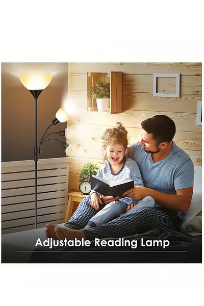 COOYA Led Floor Lamp, Super Bright With Reading Lamp For Living Rooms & Offices For Bedroom Reading