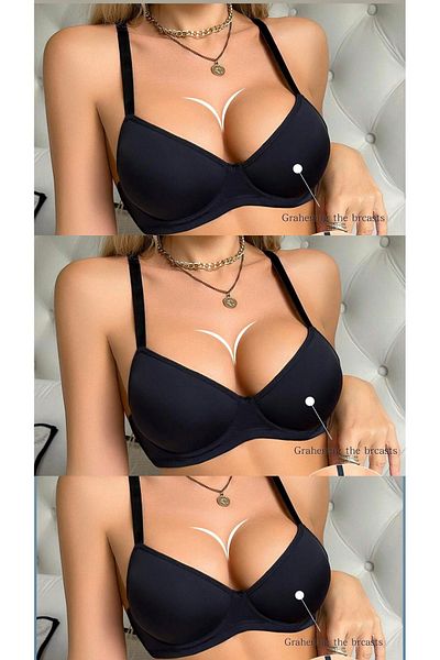 my cherie Χωρίς Underwire Seamless 3 Pack Μαύρο άνετο σουτιέν με σφουγγάρι