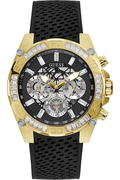 Generic Guess Men Sport Multifunction Cut Thru 46Mm Watch
