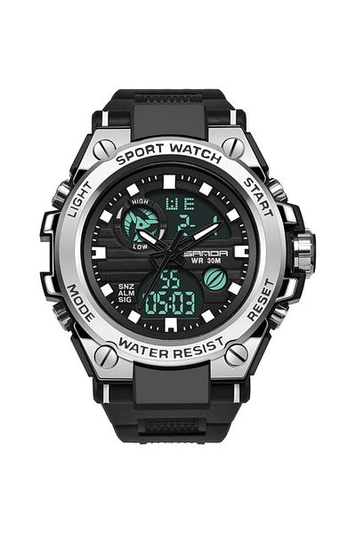 Generic Mens Sport Watches Military Waterproof Multifunction Chronograph Watch Luminous Silicon Strap Casual