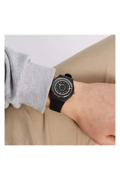 Generic Swatch Mens Quartz Watch Analog Display And Silicone Strap Suob157