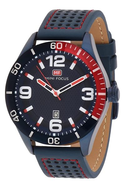 Generic Mini Focus Mens Quartz Watch Analog Display And Leather Strap Mf0155G 03