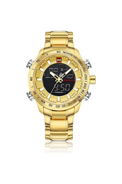 Generic Naviforce Watch Set For Men Analog Stainless Steel J2044G