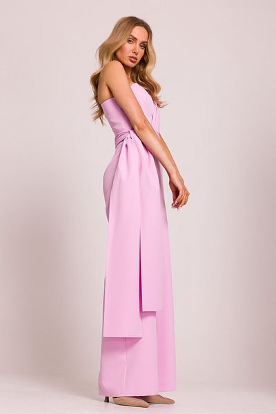 Made of Emotion One-shoulder jumpsuit with tied sashes