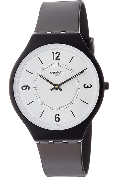 Generic Swatch Mens Quartz Watch Analog Display And Plastic Strap Svob101 Black