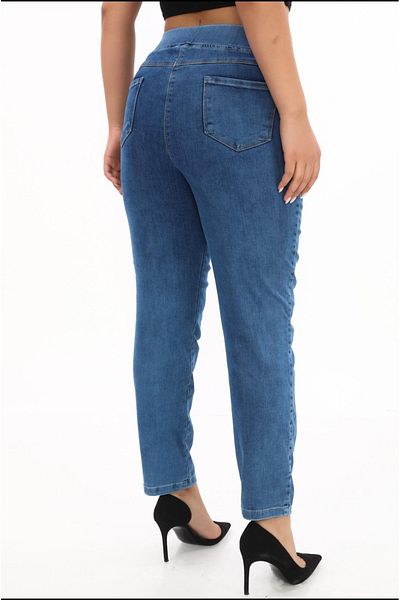 PARKDERİN PANTALONI DENIM DE MĂRIME MARE, TEXTURA MOALE, BUMBAC, LICHRA COMPLET