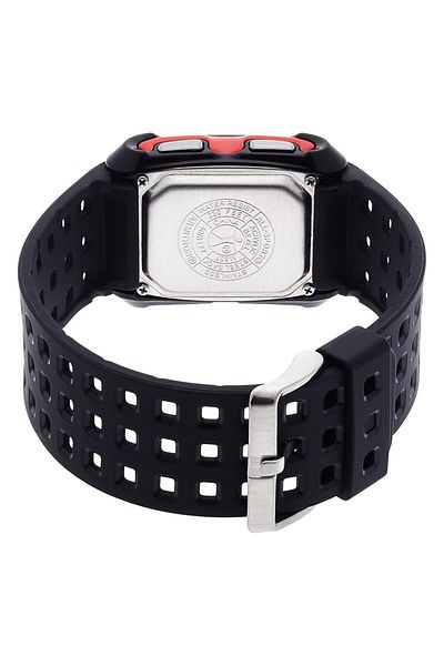 erorex Men 40 8177 Digital Chronograph Perforated Resin Strap Watch