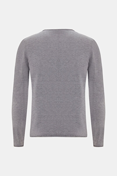 W Collection Gray Crew Neck Long Sleeve Sweater