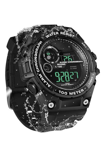 Generic Mens Digital Watch 50M Waterproof Alarm Clock Military Watches For Men For Activities
