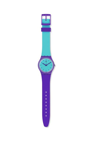 Generic Swatch Gent Standard Quartz Silicone Strap 16 Casual Watch Model Gv128 Purple Purple Standard Watch