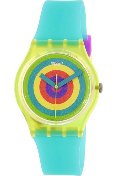 Generic Swatch Unisex Analogue Quartz Watch With Silicone Strap Gj135 Multicoloured Multicoloured Strap