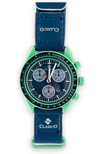 Generic Clasico Men Fashion Design Watch Navy On Green