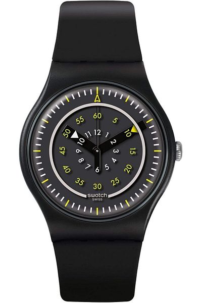 Generic Swatch Mens Quartz Watch Analog Display And Silicone Strap Suob157