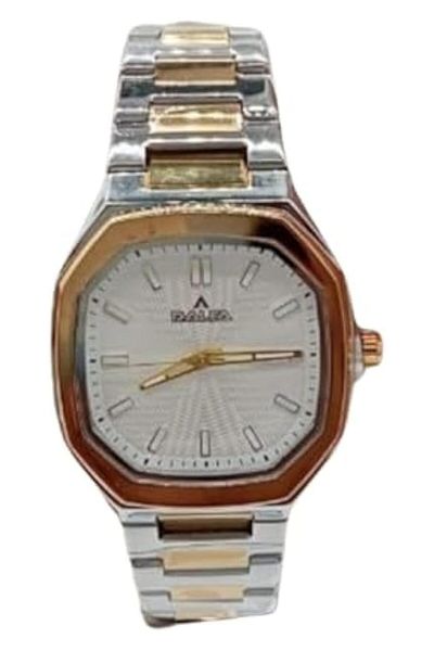 Generic Fashion Watch Silver Gold Strap With White Dial With Date Function