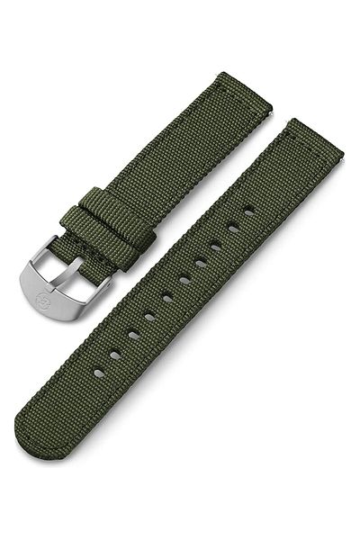 Generic Timex 18Mm Fabric Strap – Green With Silver Tone Buckle