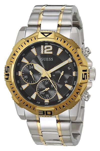 Generic Guess Men Analog Quartz Watch With Stainless Steel Strap