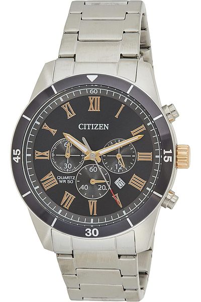 Generic Citizen Mens Quartz Watch Chronograph Display And Stainless Steel Strap An8168 51H