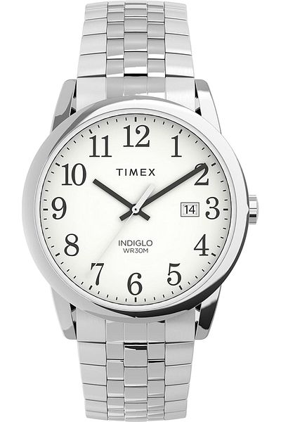Generic Timex Men Easy Reader 38Mm Perfect Fit Watch – Two Tone Case White Dial With Two Tone Expansion Band