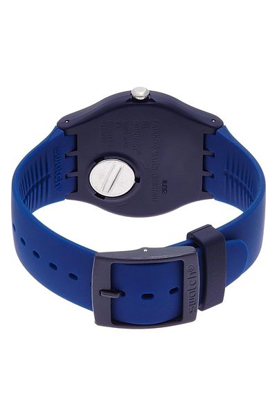 Generic Swatch Bellablu White Dial Blue Silicone Strap Men Watch Suon709