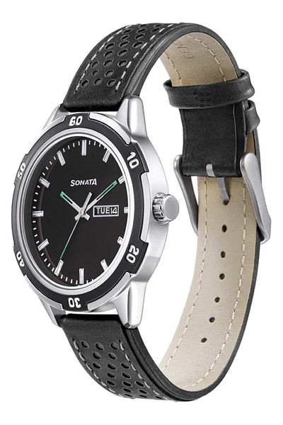 Generic Sonata Nxt Analog Black Dial Men Watch 7138Kl03 Nn7138Kl03