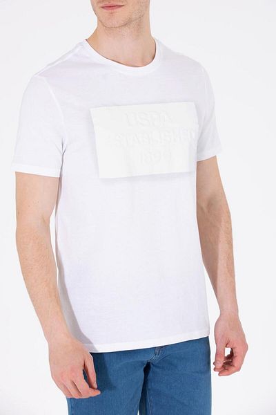U.S. Polo Assn. - Λευκό ανδρικό μπλουζάκι 1574165