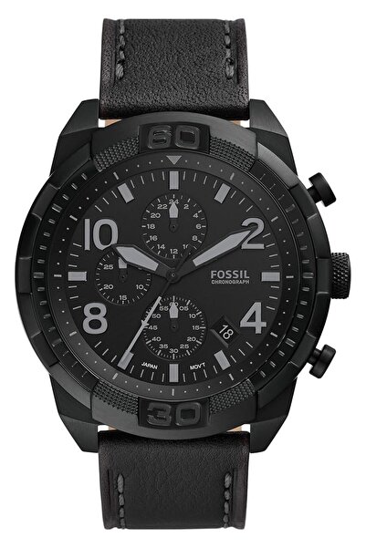 Generic ساعة فوسيل برونسون للرجال من الفولاذ المقاوم للصدأ، كوارتز، كرونوغراف، رسمية