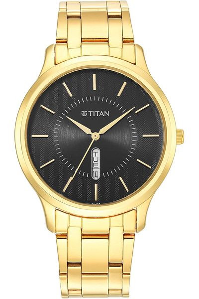 Generic Titan Gents Karishma Analog Black Dial Men Watch 1825Ym02 Nr1825Ym02