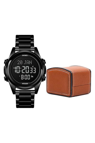 Generic Digital Watch For Prayer Qibla Compass Hijri Calendar Bookmark City Selection Function Date Week