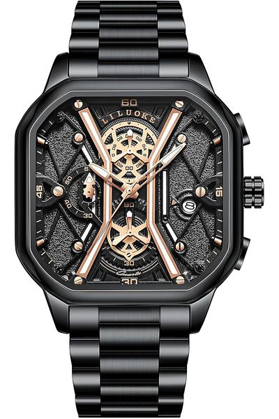 Generic Men Waterproof Ultra Thin Digital Sports Watch With Stainless Steel Case And Silicone Band Stylish