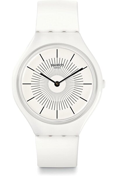 Generic Swatch Skinpure White Silicone Rubber Watch Svow100