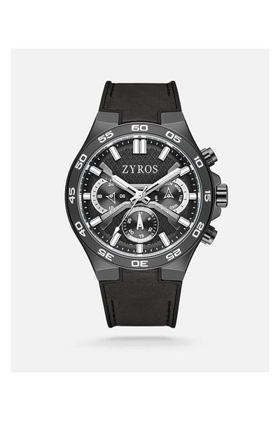 Generic Men Watch With Black Leather Strap