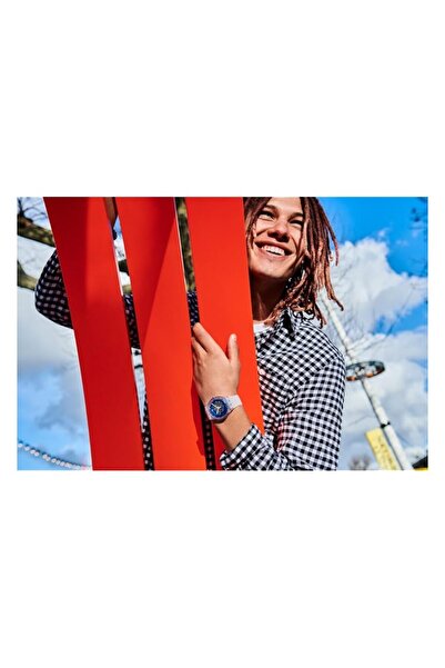 Generic Swatch Originals Blumazing Blue Dial Silicone Strap Unisex Watch Suok129