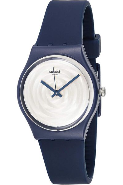 Generic Swatch Men Silver Dial Rubber Band Watch Gn244