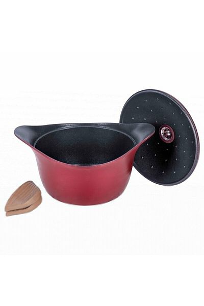 Neoklein Cs32-cherry Pot, With Lid, 32 Cm, 8.8 L, Cast Aluminum, Non-Stick Coating, Cherry