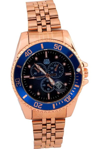 Generic Rs Men Blue Copper Rolex Watch