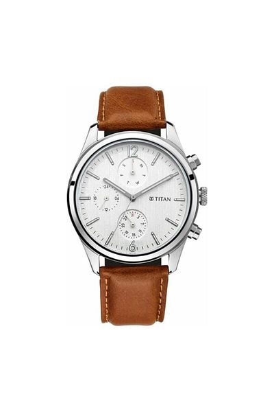 Generic Titan White Dial Analog Watch For Men Nr1805Sl04