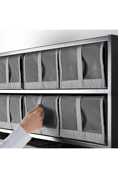 IKEA صندوق أحذية SKUBB، رمادي غامق، 22 × 34 × 16 سم