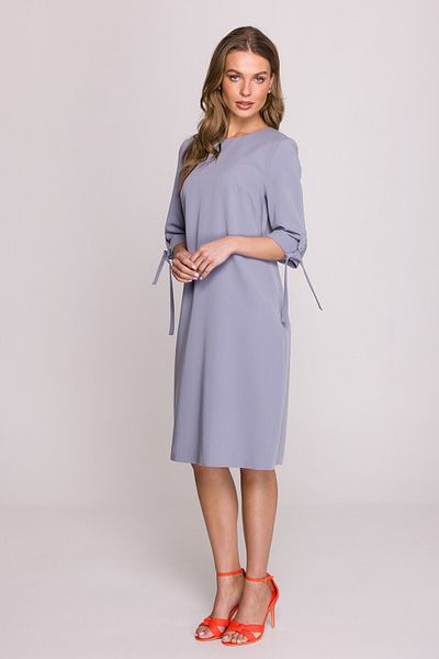 Stylove Trapeze dress with tied sleeves