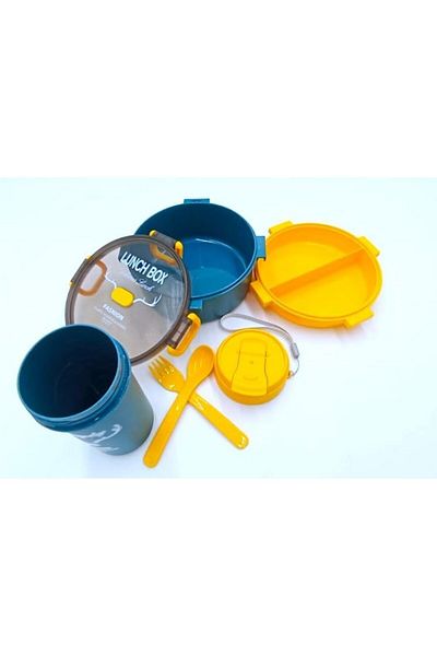 MOTARRO ROUND LUNCH BOX WITH BOTTLE, (MR008-1)