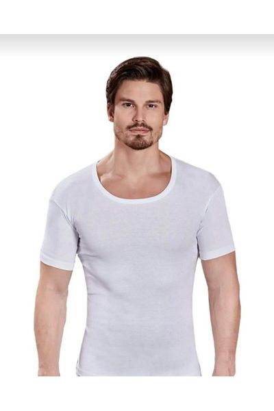 Berrak 1002 Men's Short Sleeve Crew Neck Undershirt 12 Pieces