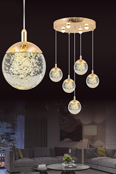 Eys 37w 5'li Gold Sarkıt Led Avize