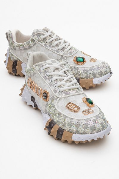 LuviShoes Pantofi sport de damă VERO cu model alb Stone