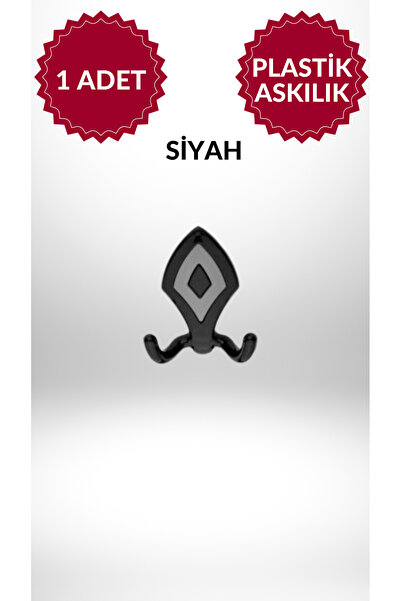 MKLAKS Duvar Vestiyer Portmanto Dolap Elbise Askılığı Siyah Plastik Askı askı...