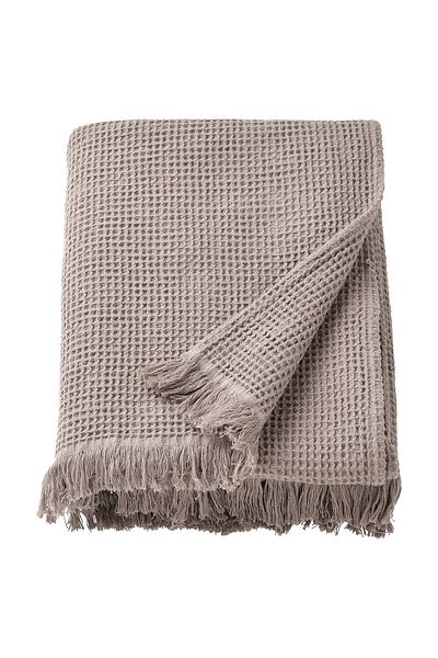 IKEA VALLASÅN Bath Sheet, Light Grey/Brown, 100x150 cm - Soft Cotton/Viscose Blend, Fast Drying