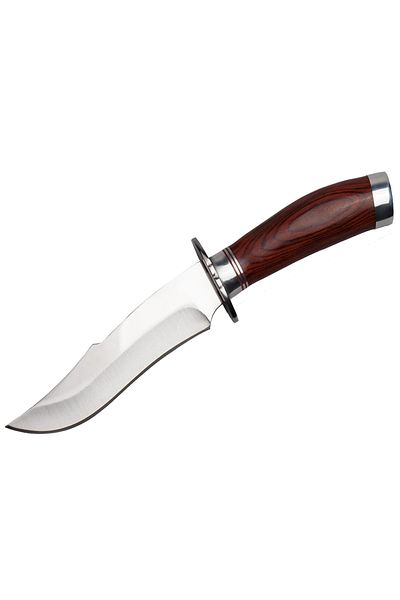 Depox IdeallStore hunting knife, Fancy Blade, 25.5 cm, silver, sheath included