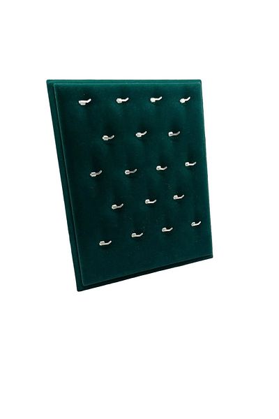 MeGass Dekor Domestic Production Suede Fabric Green Color 20/16 cm Standing Necklace Display Stand