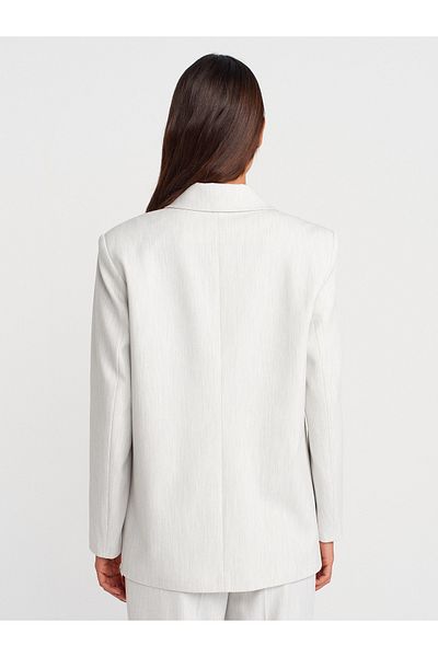 Dilvin 60767 Blazer Jacket-Light Gray