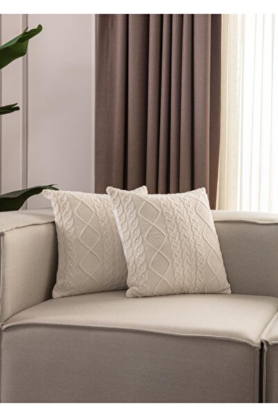 Markaev Πλεκτό Κάλυμμα Μαξιλαριού Καρέκλας Καρέκλας 2 τεμαχίων