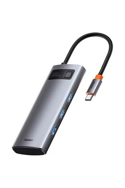 Baseus Stație de andocare Baseus Metal Gleam, USB Type-C, 4K (Gri)