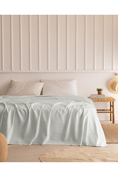 Madame Coco Mathilda King Size 100% قطن Karde Plain Pique - أخضر نعناعي